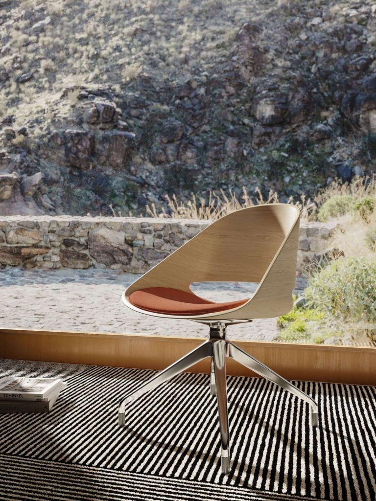 3D Furniture Rendering of Modern Chair in Scenic Interior