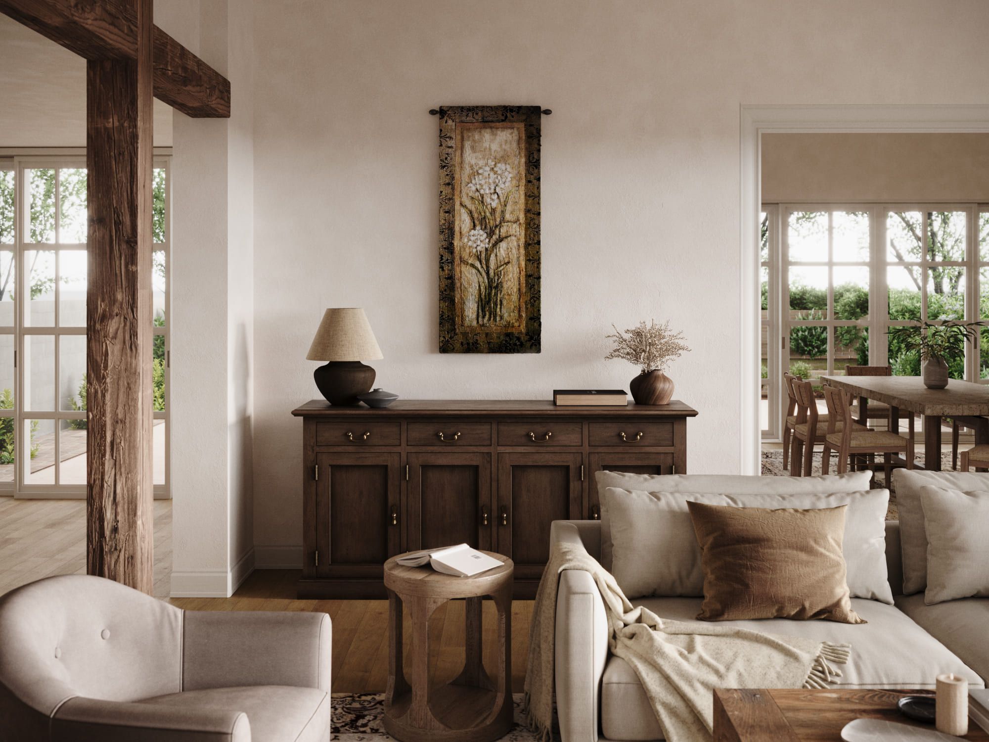 Lifestyle CGI of an Elegant Tapestry