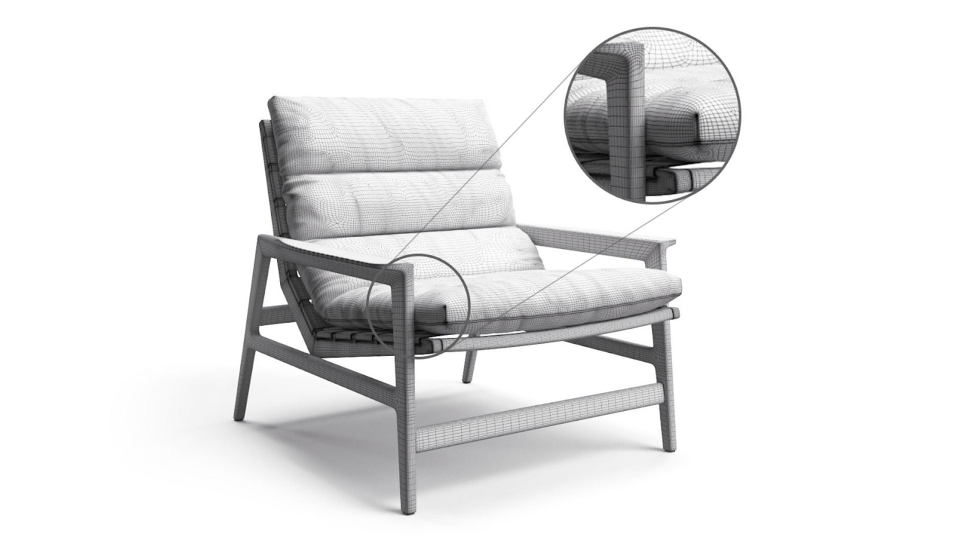 Polygonal Modeling of an Arm Chair