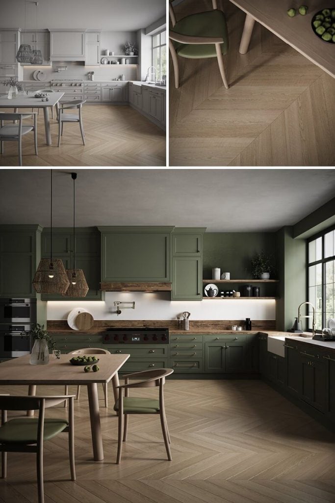 Photorealistic Kitchen 3D Interior Rendering