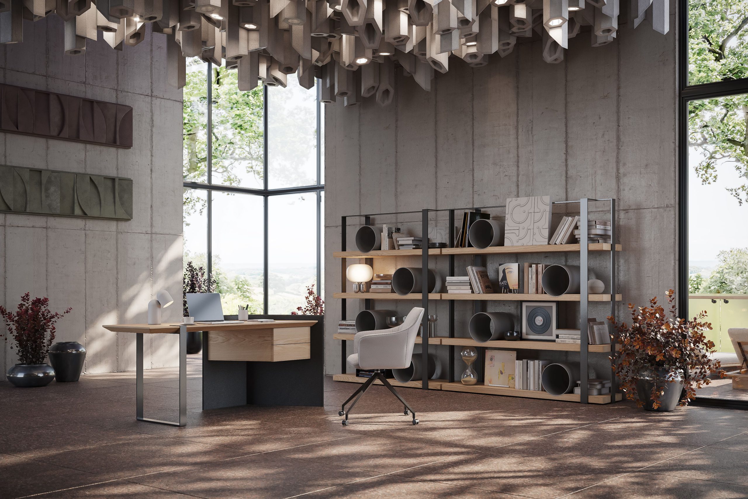 Office Desk Lifestyle Render