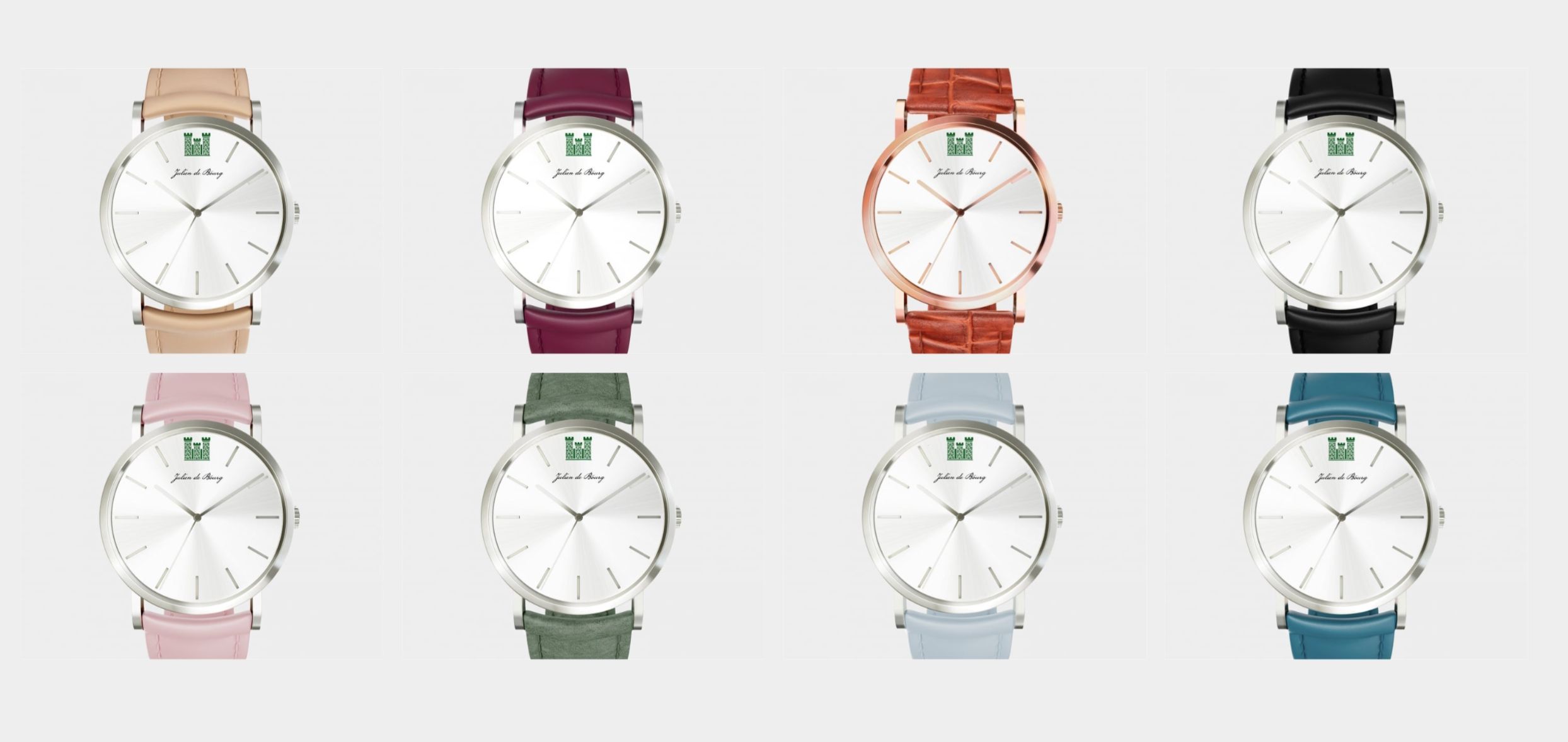 Product 3D Rendering for Julien de Bourg Watch Collection