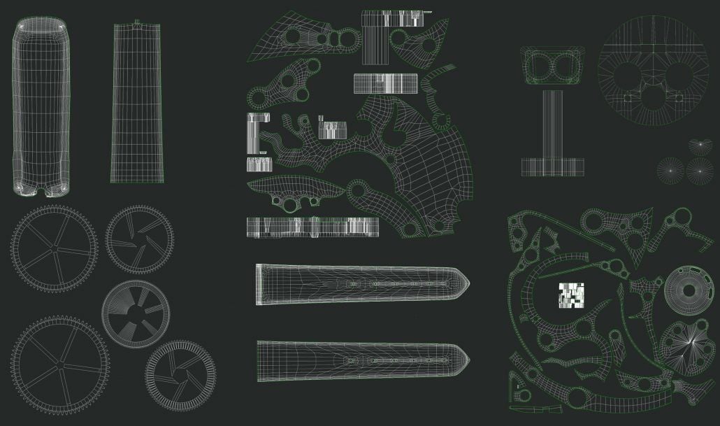 The Dark Green Background for a Watch product Image