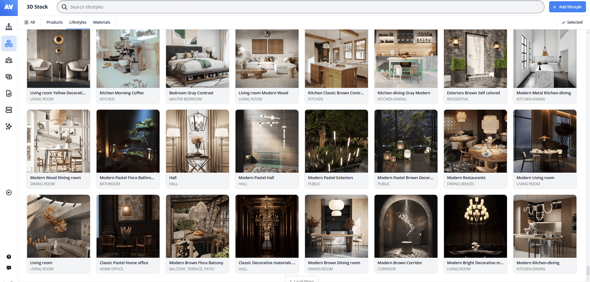 CGIFurniture’s library of 3D lifestyle templates for product rendering