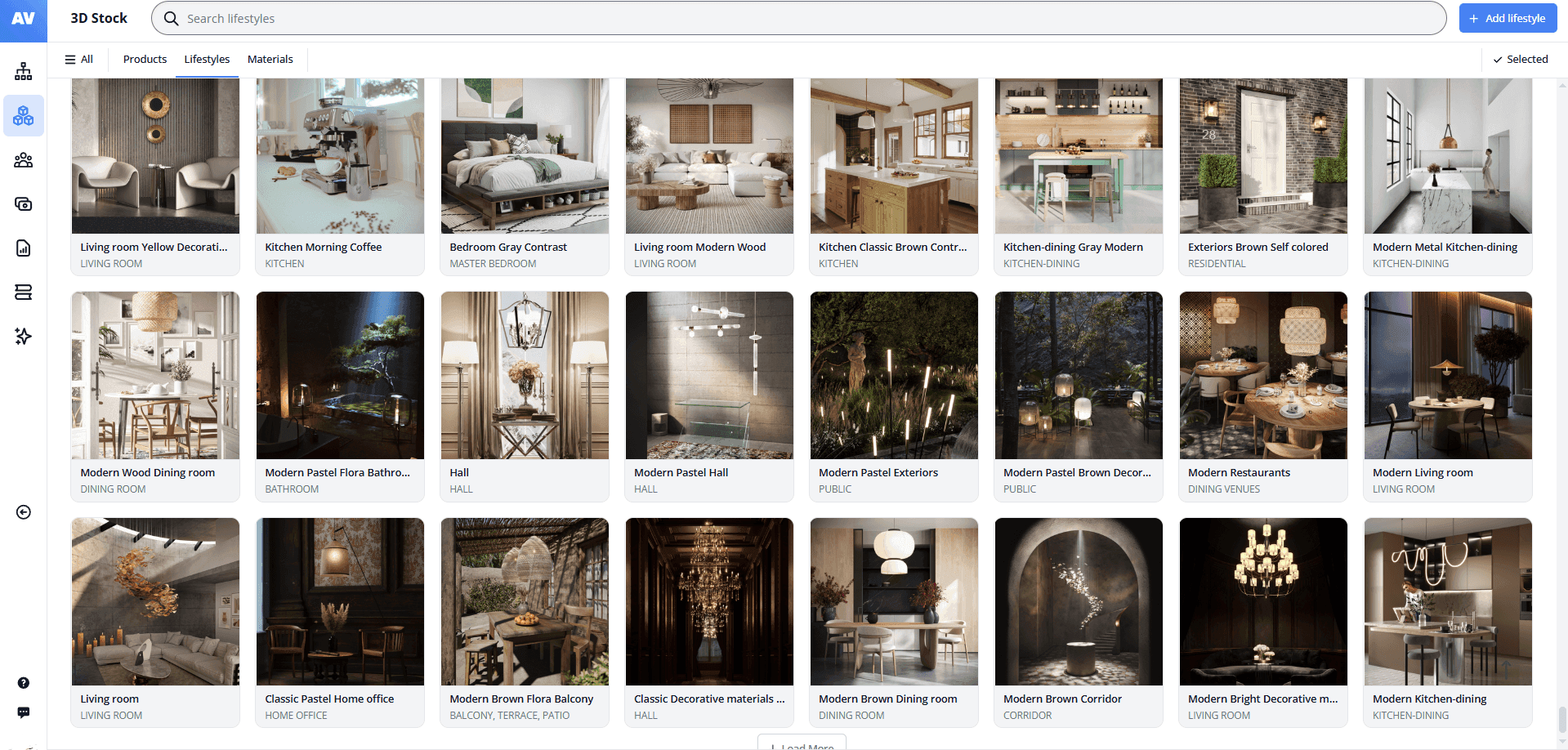 3D Rendering Scenes Library