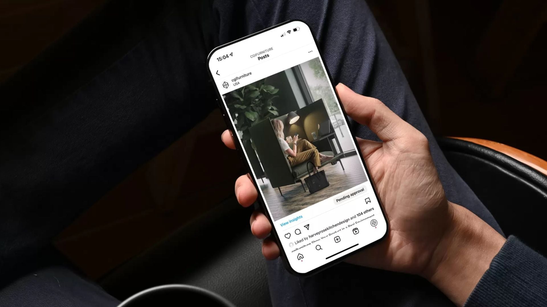 Product Render on Phone Screen