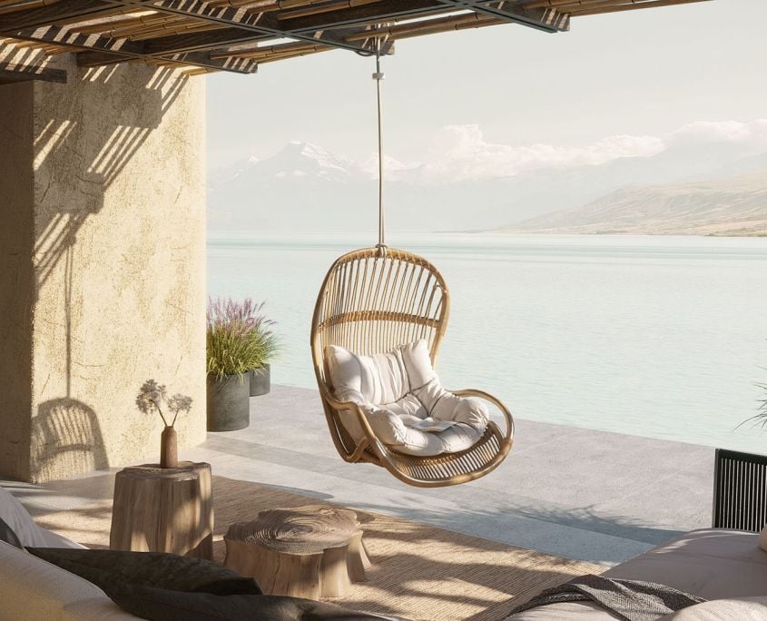 3D Atmsopheric Lifestyle for a Suspended Swing Chair