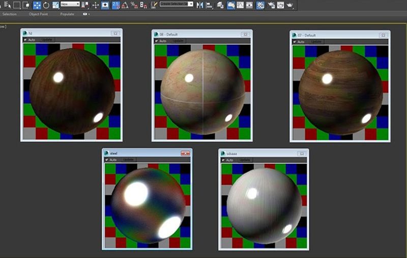Five Samples of Realistic Furniture Materials for 3D Rendering
