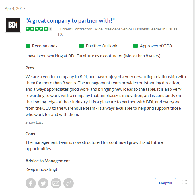 Customer Testimonials for Furniture Sales