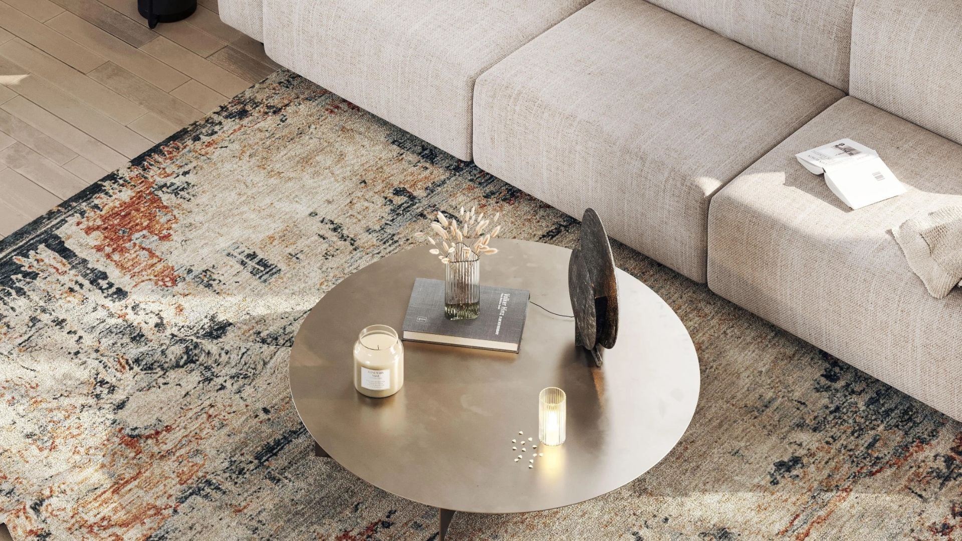 CG Scale Lifestyle Image for a Coffee Table