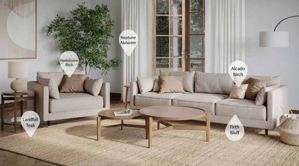Upholstered Furniture Shoppable Imagery