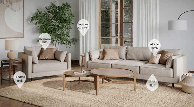 Upholstered Furniture Shoppable Imagery