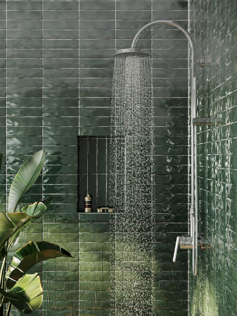 Photorealistic 3D Bathroom Interior Rendering with Shower