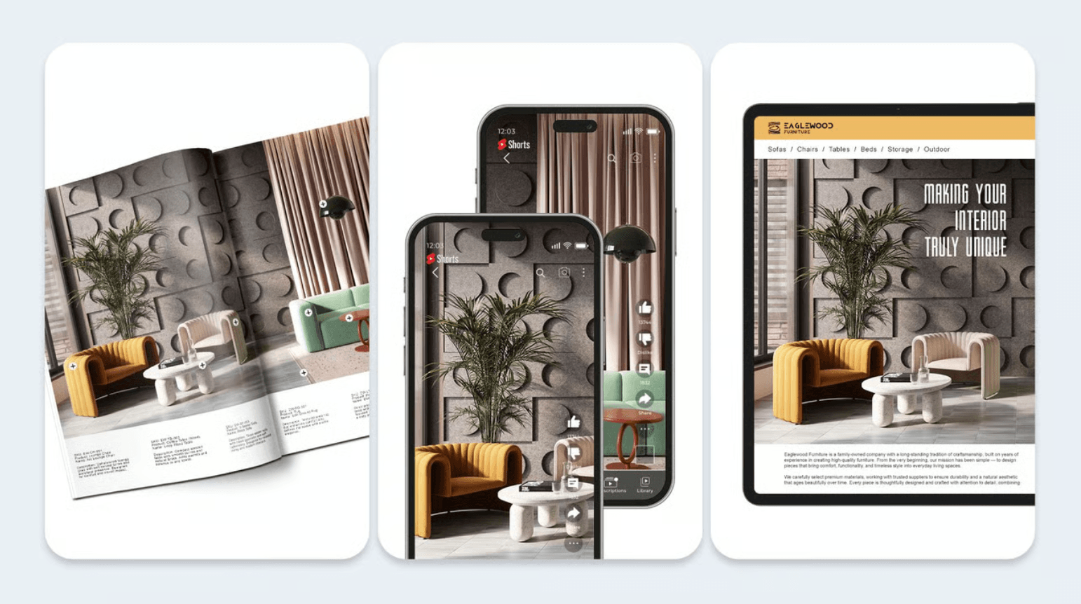Product Rendering with the same model for SMM