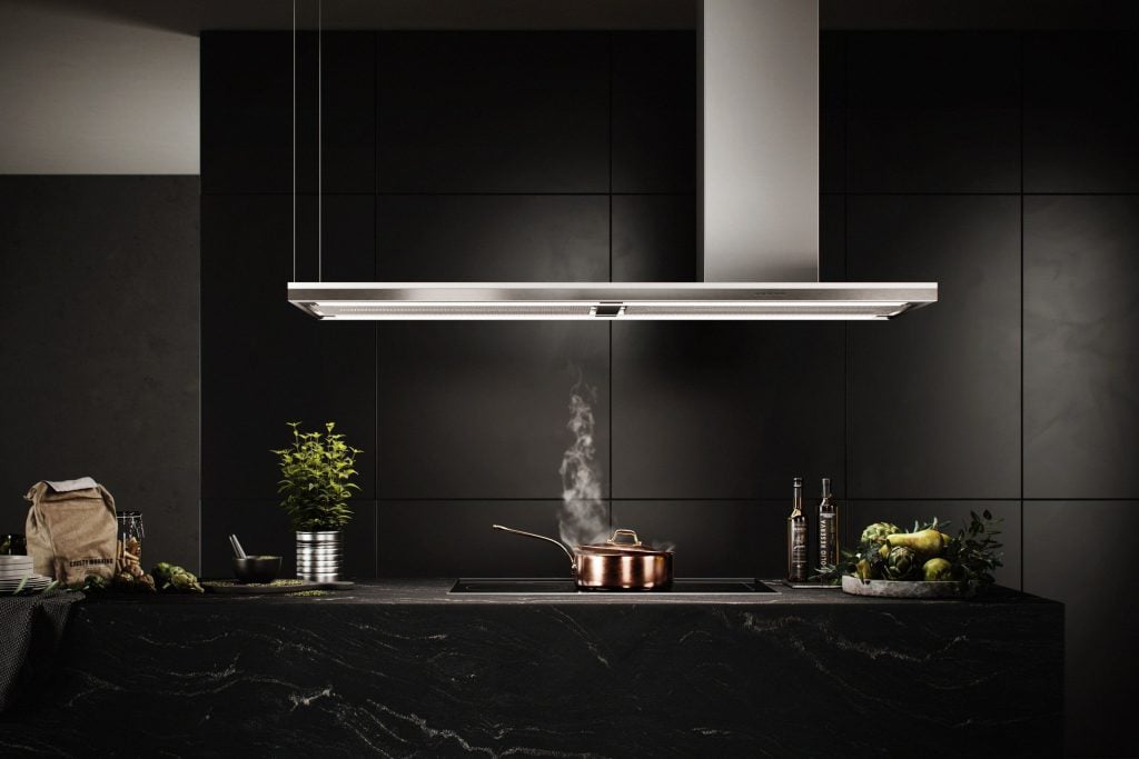3D Kitchen Interior Rendering with Modern Furniture