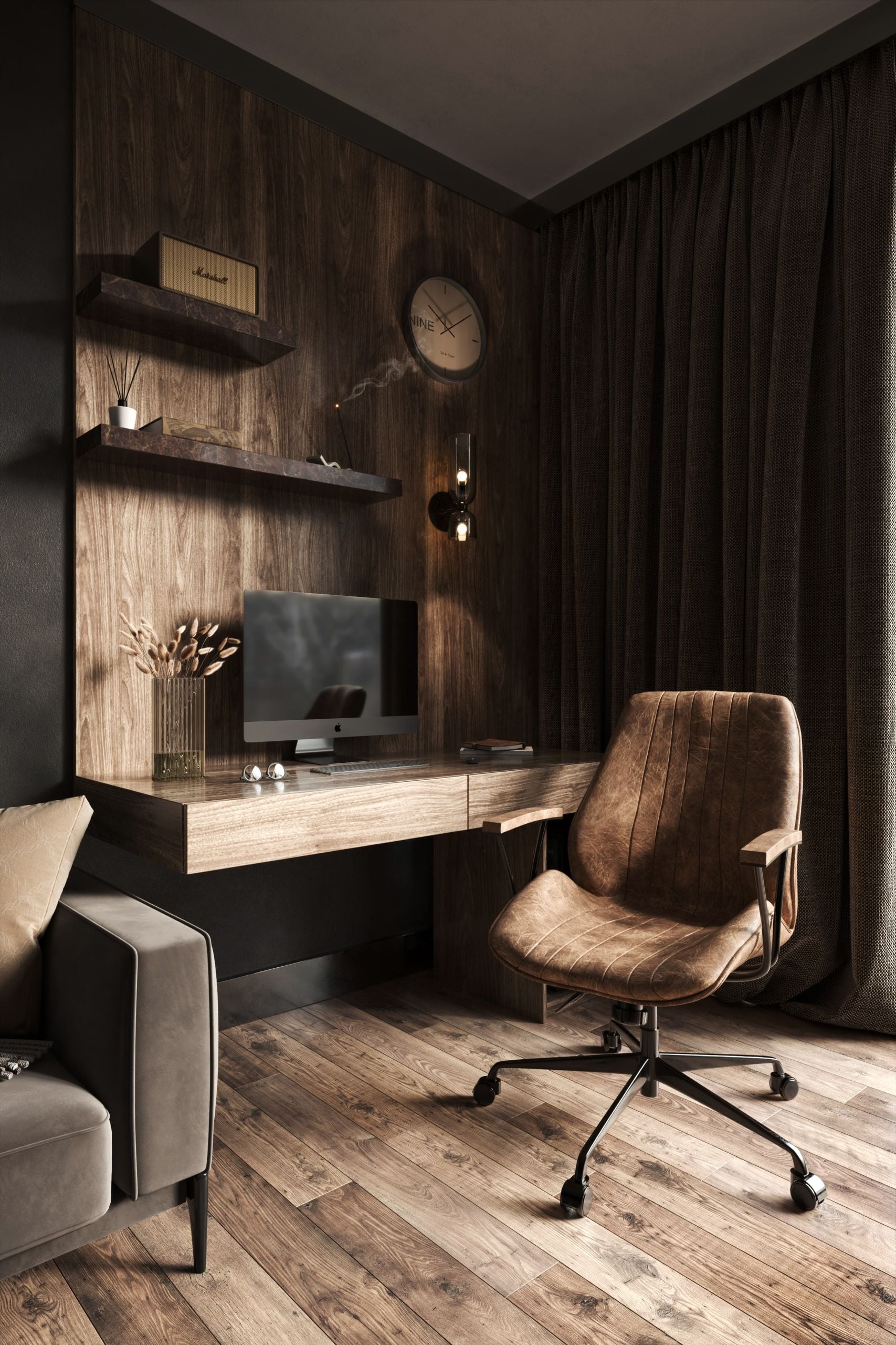 Home Office 3D Visualization