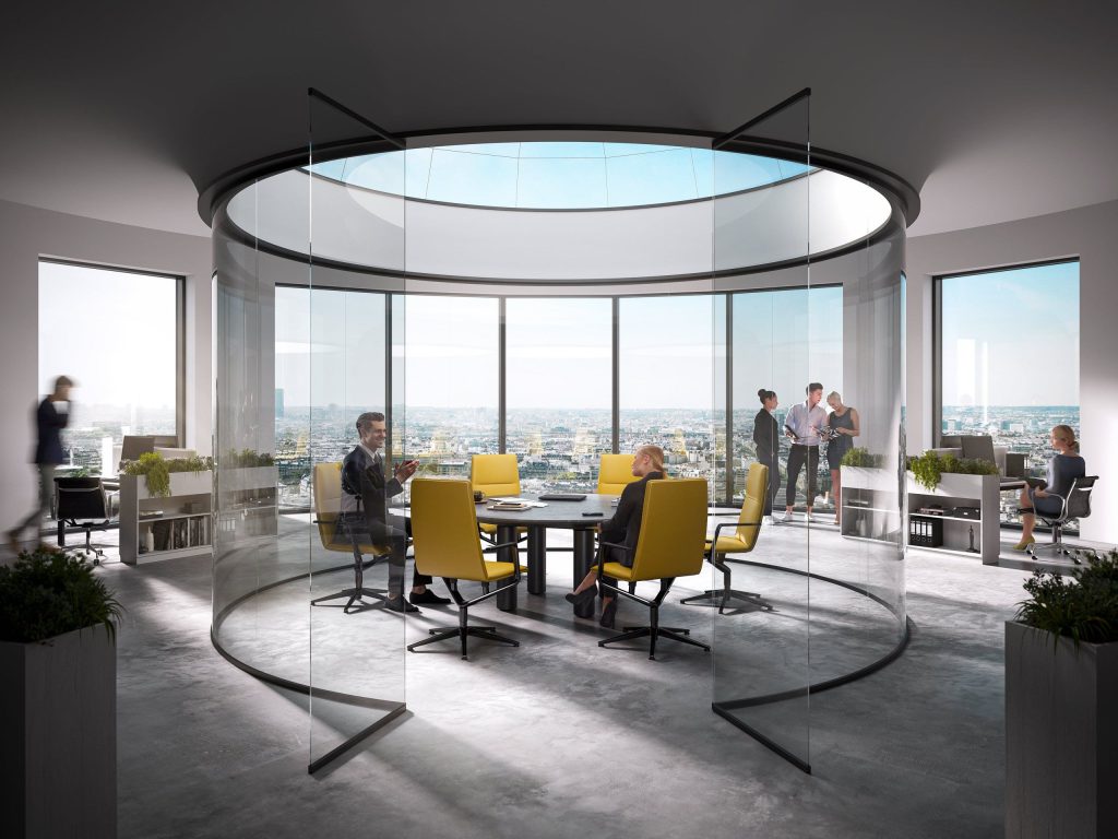 3D Interior Visualization of trendy Office Space