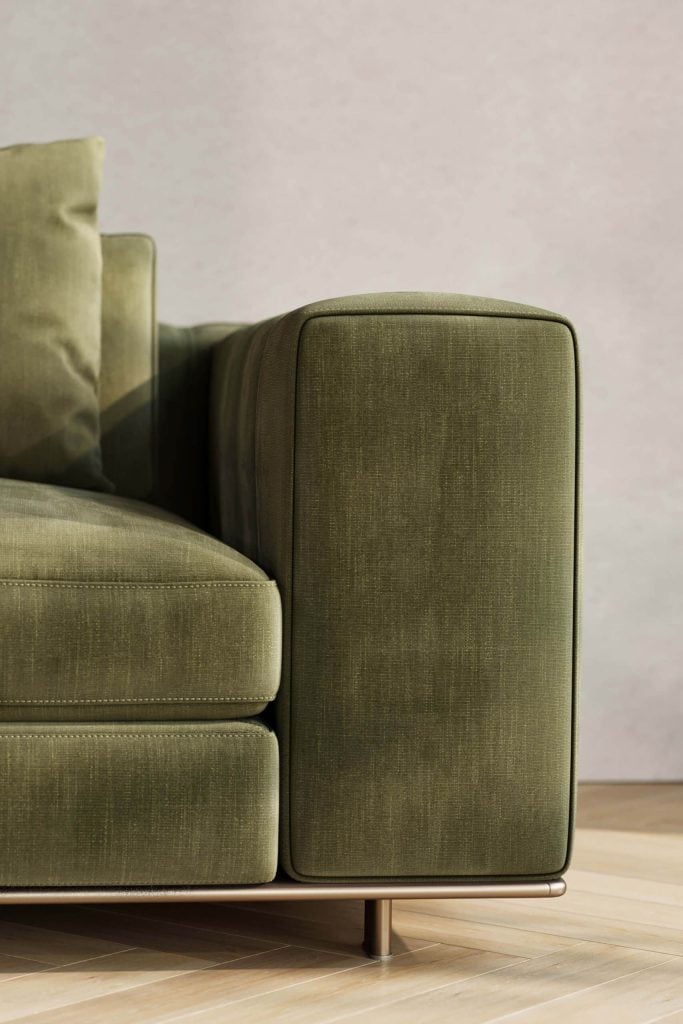 Realistic 3D Furniture Rendering of a Modern Sofa