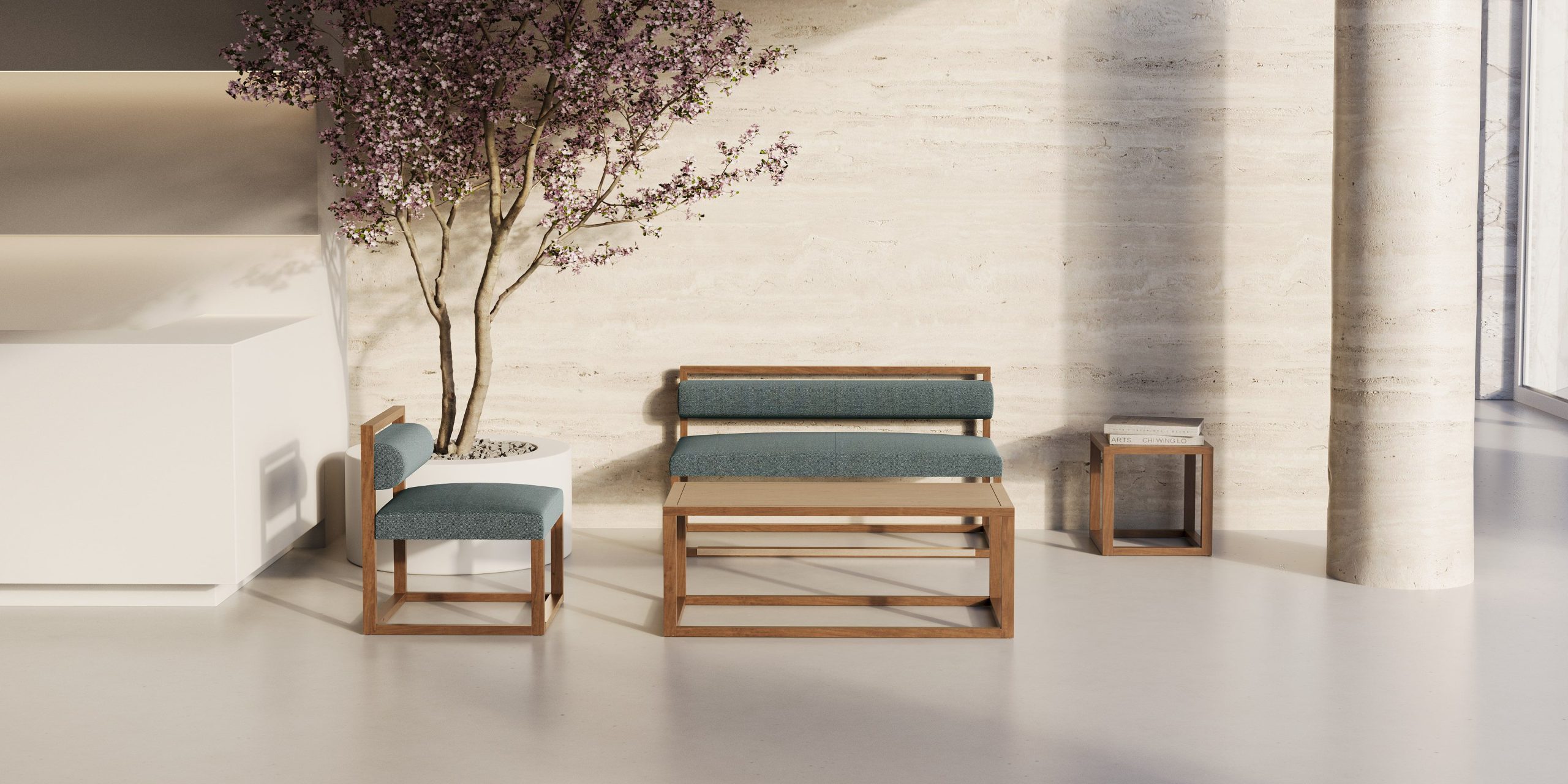 Bench Set Lifestyle Render