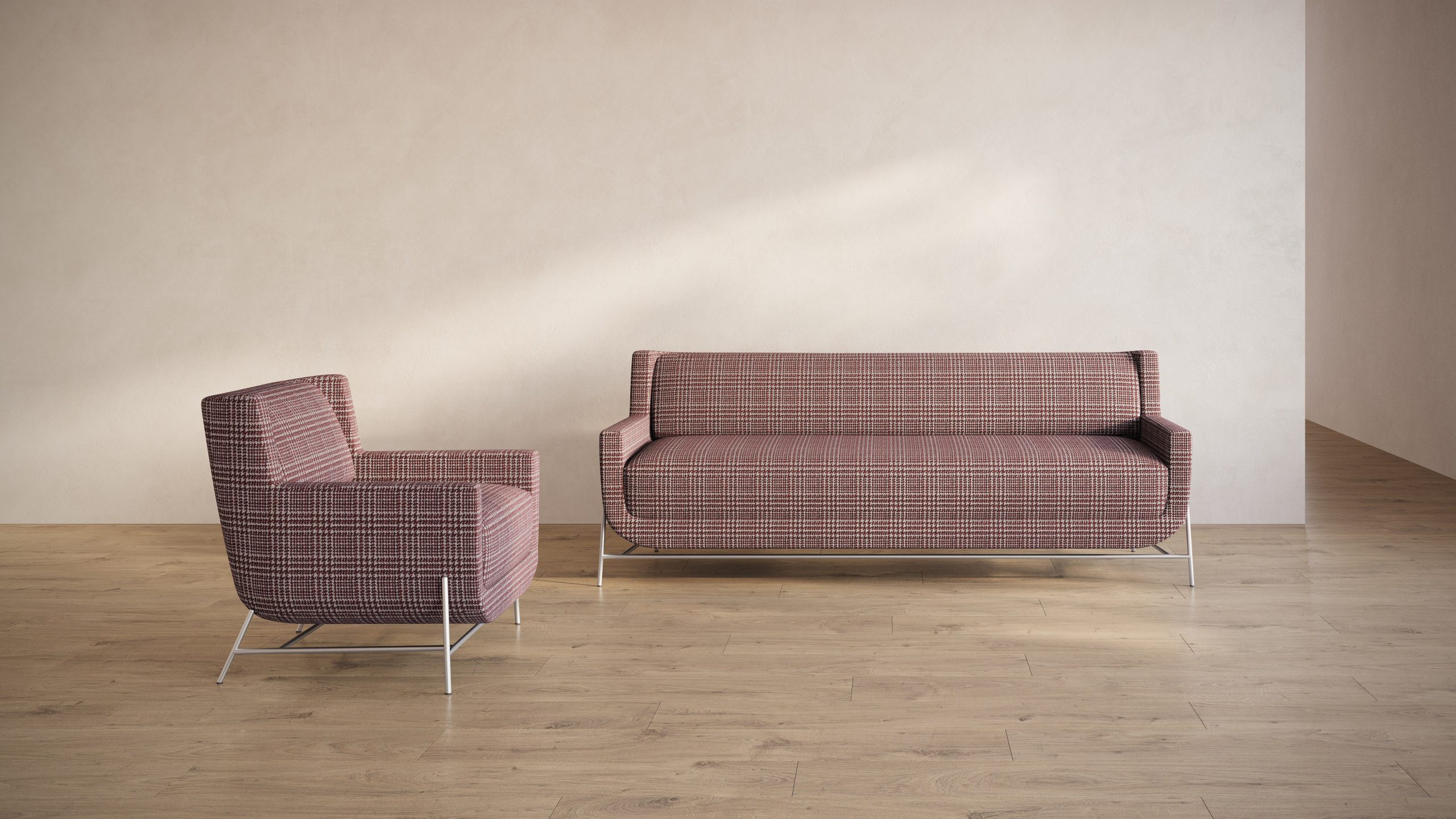 Red Checkered Sofa Texture