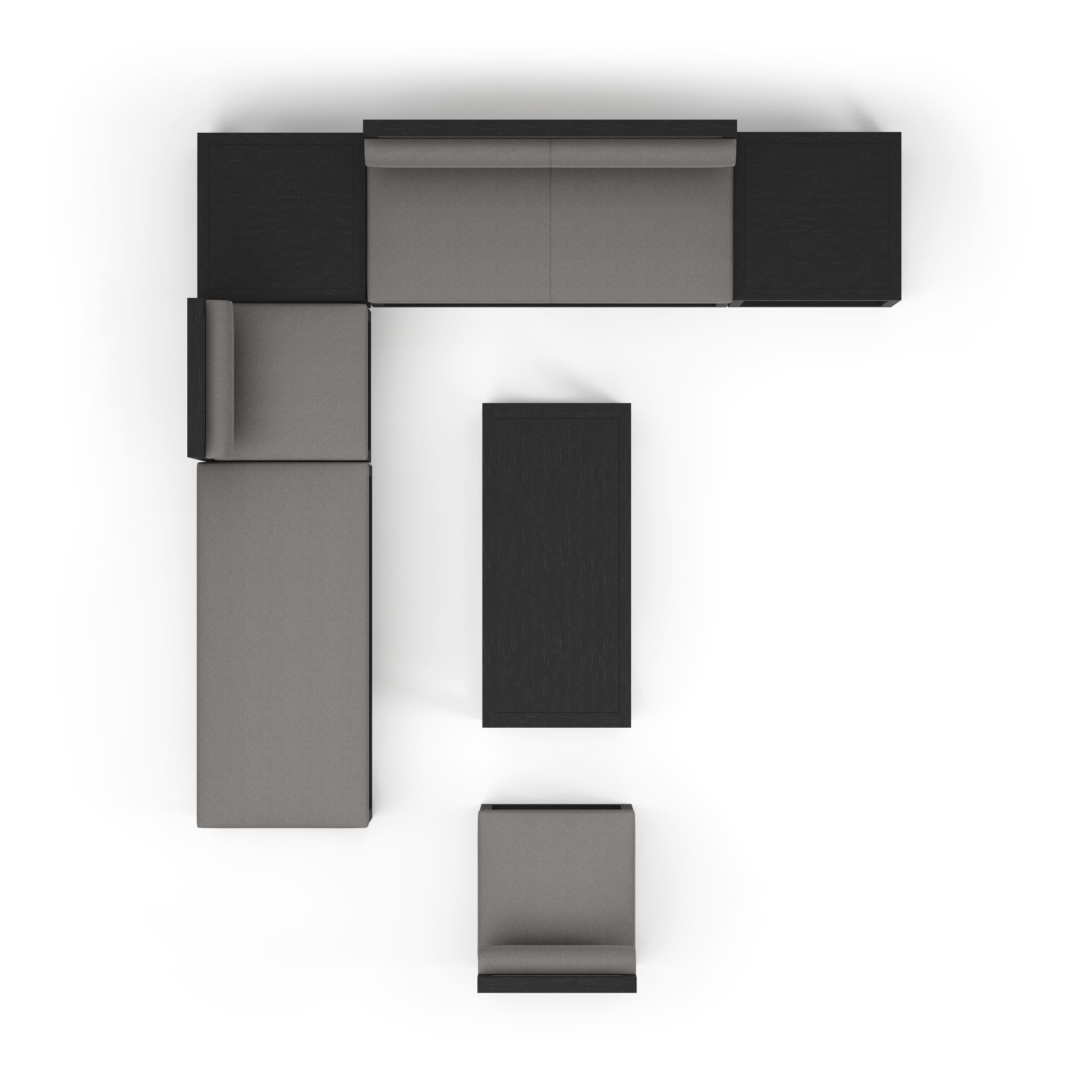 Grey Sofa Set Top View