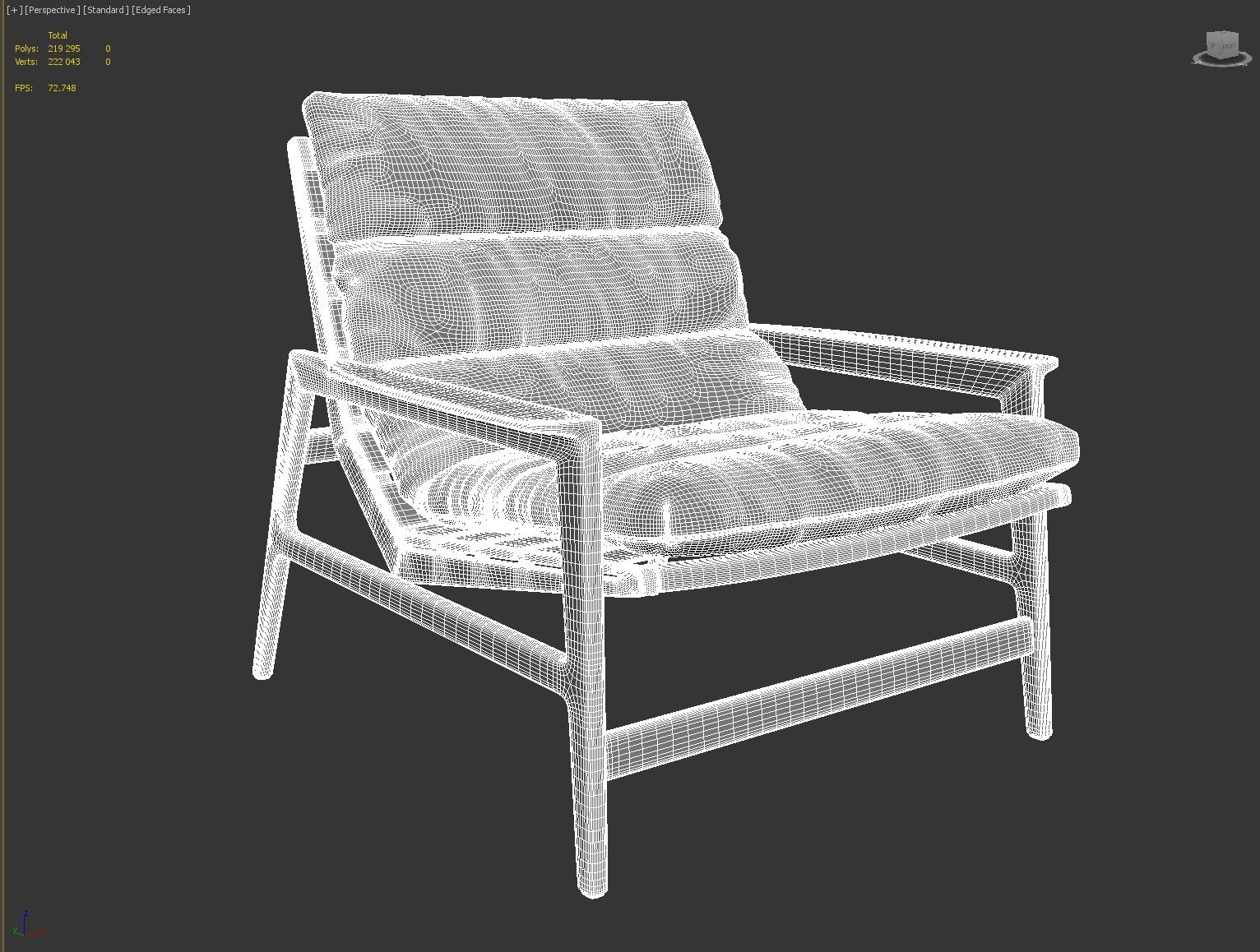 Shaded Wireframe Stage of 3D Modeling