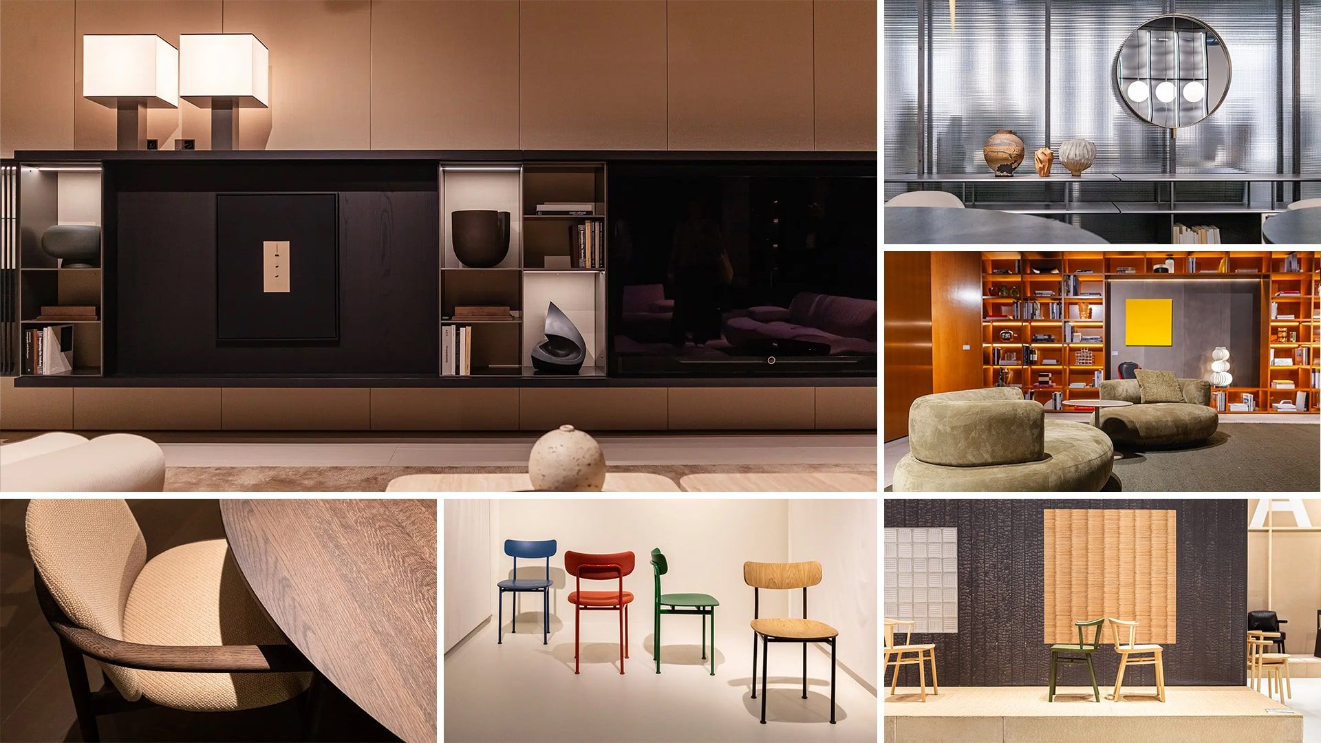Collage from Salone del Mobile. Milano Trade Show