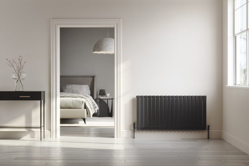 3D Interior Visualization of stylish Bedroom with Furniture