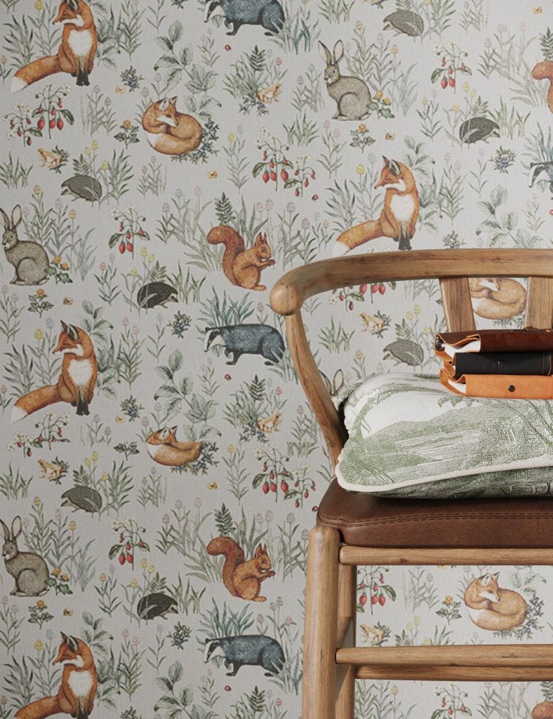 3D Furniture Visualization with Nature-Inspired Wallpaper