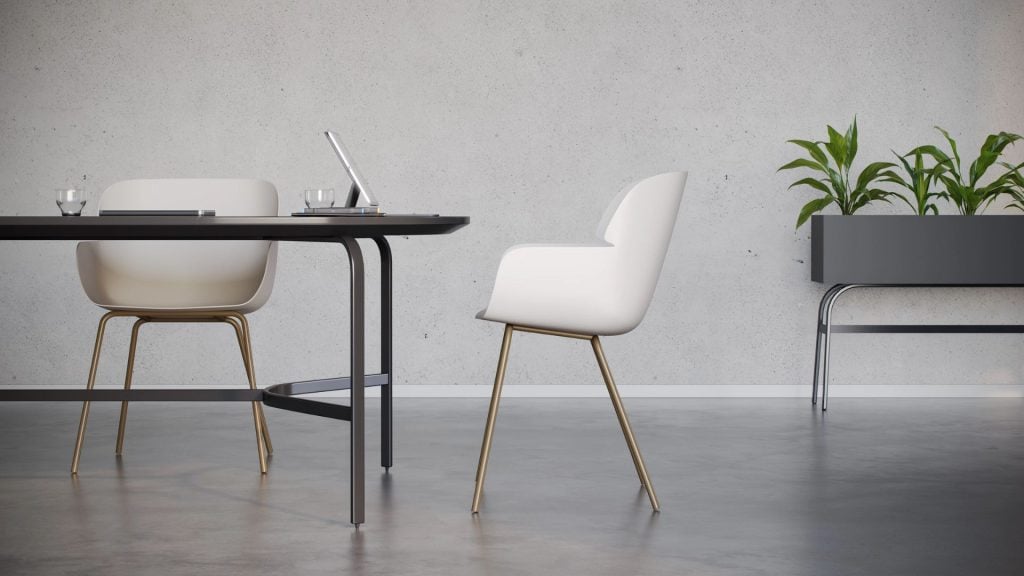 Wall Product Visualization: Wall Product Rendering for a White Office Chair