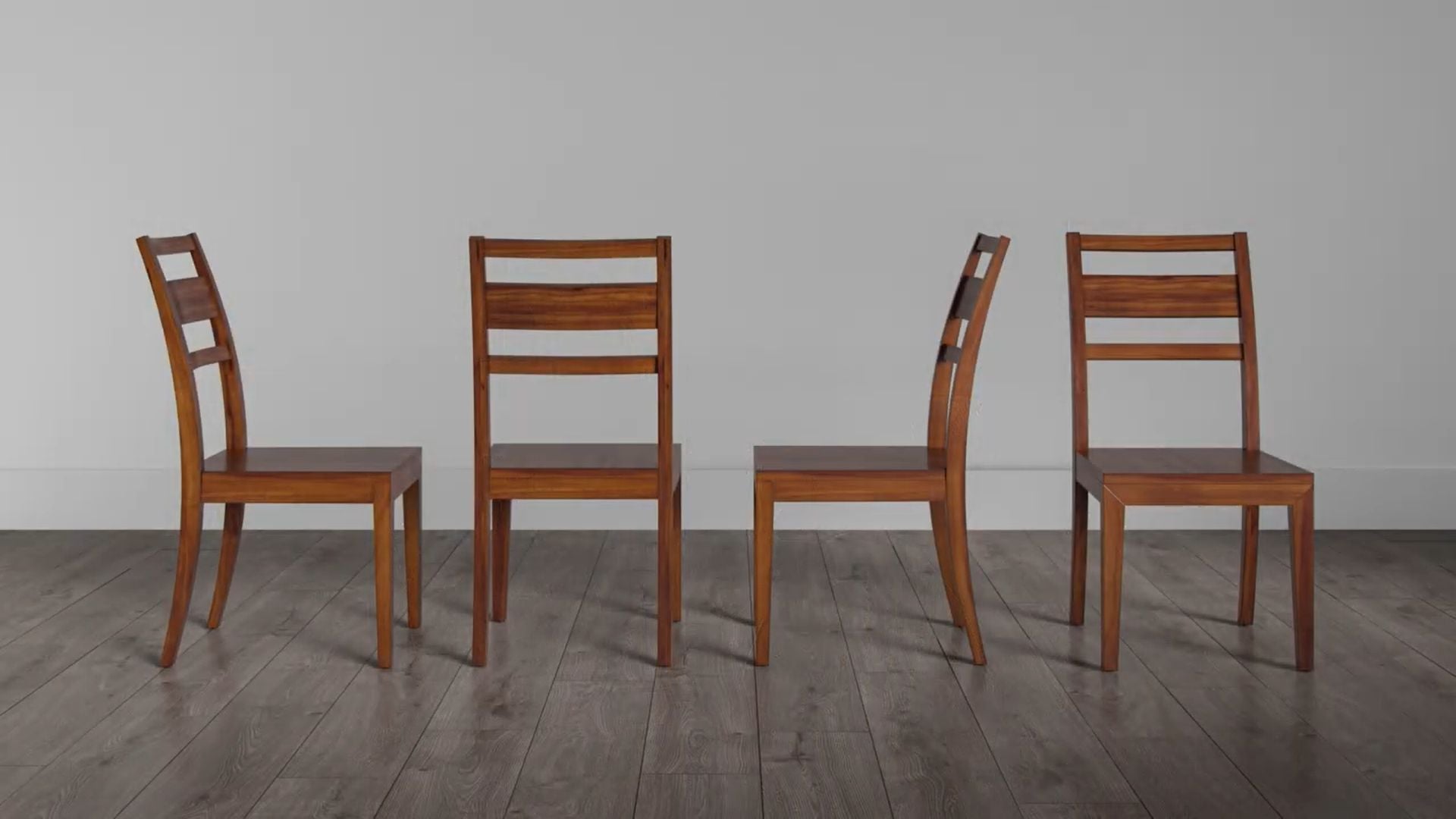 CG Wall Product Shots for Brown Wood Chairs