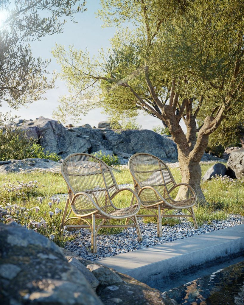 3D Furniture Rendering in Outdoor Setting – Photorealistic Visualization