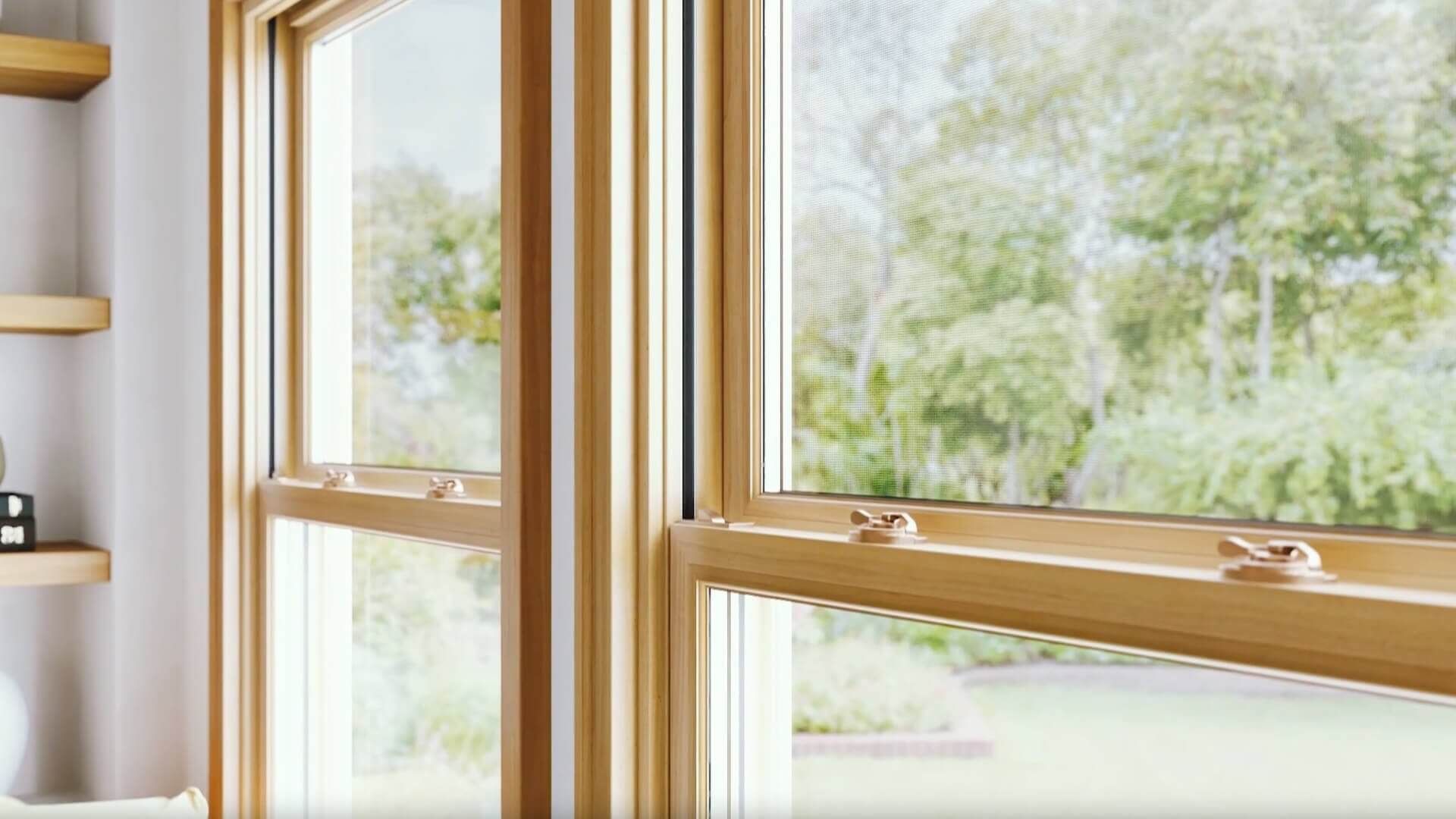 Close-Up 3D Rendering of a Window
