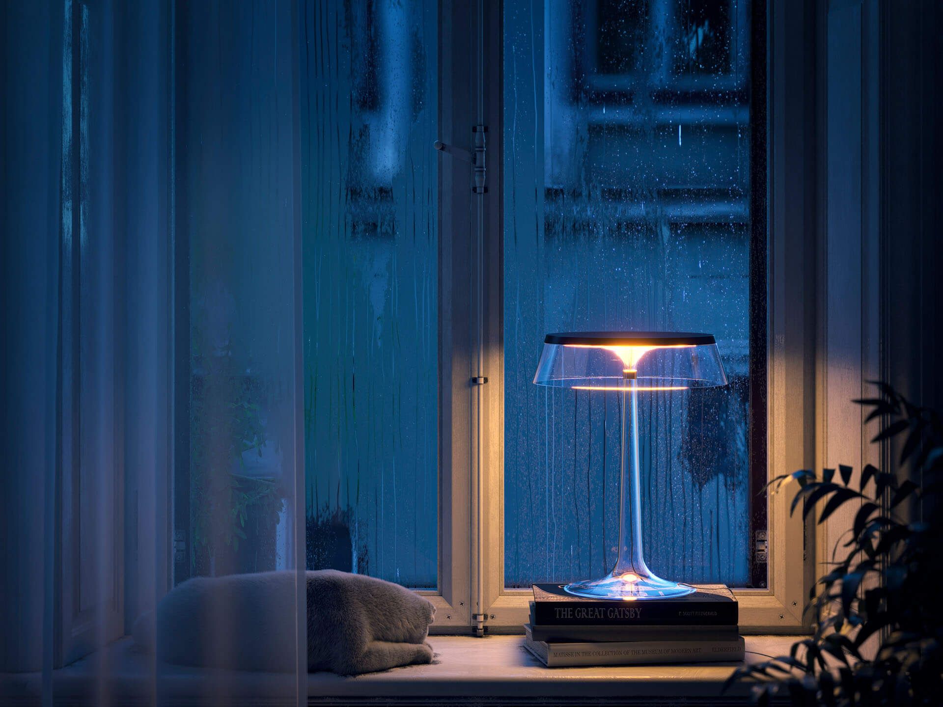 Nighttime Window 3D Rendering within a Real-Life Context