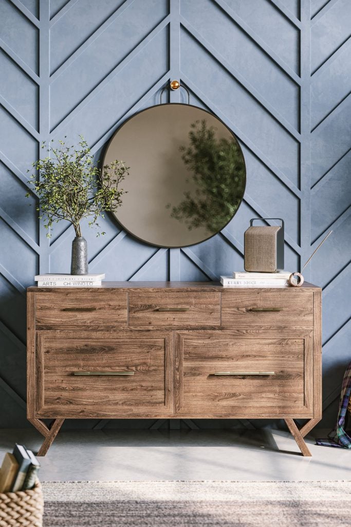 3D fittings Rendering and Visualization of Wooden Dresser
