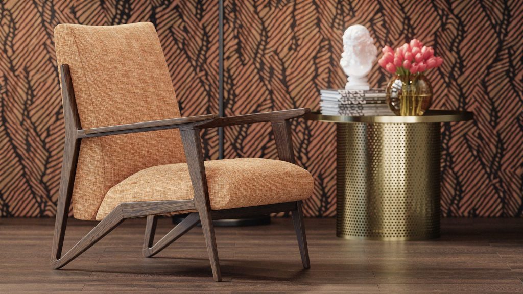 3D Furniture Rendering – Modern Chair and Interior Visualization