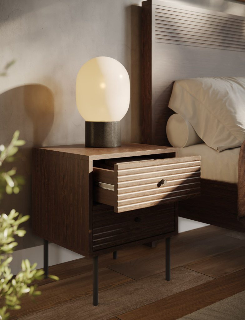 Photorealistic 3D Furniture Rendering of a Bedroom Scene