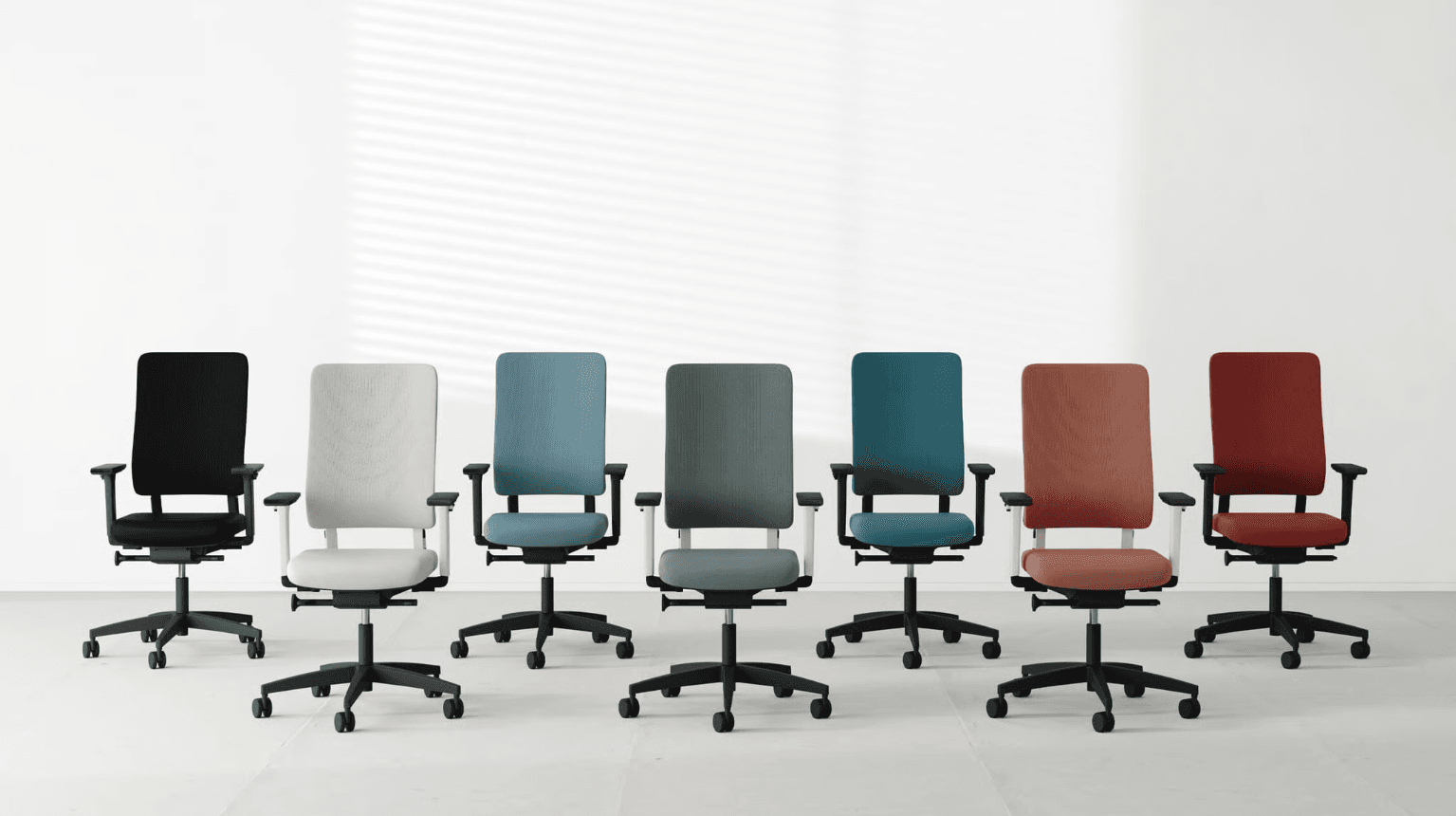  Design variants of a chair rendered from one 3D model for demand testing