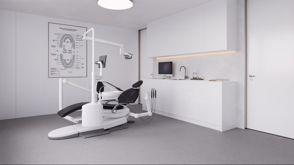 Healthcare Flooring in Dental Office 3D Visualization