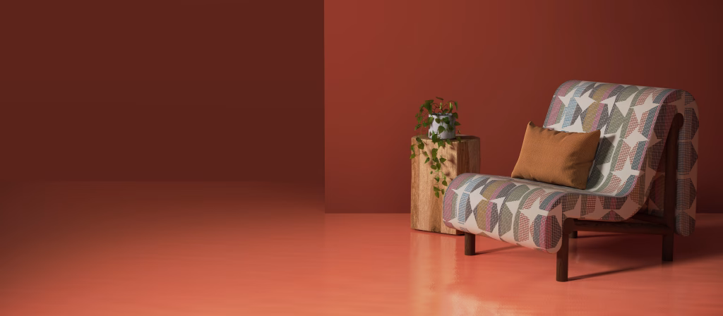 Product Visualization of Upholstery Fabric on Armchair