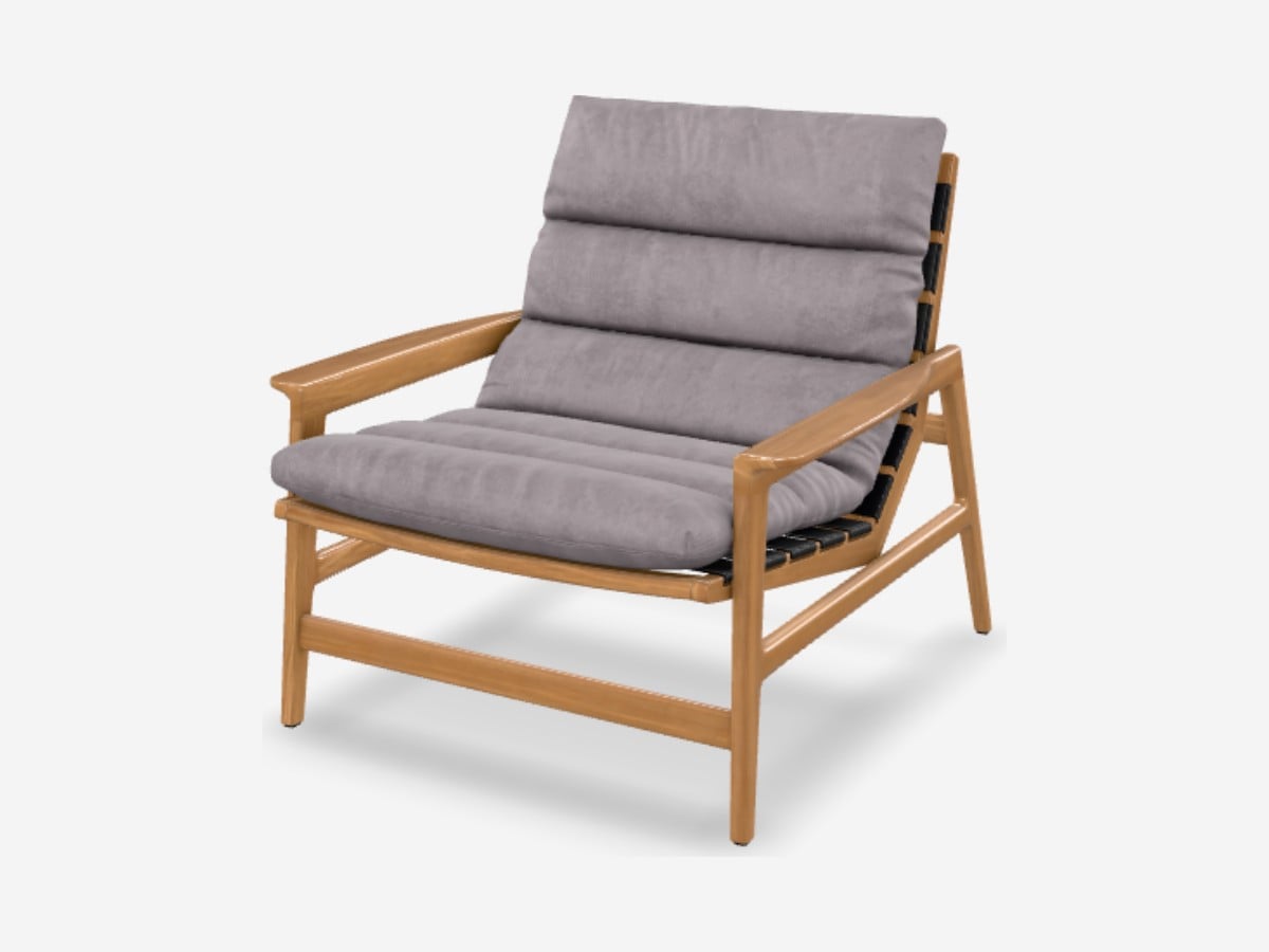Outdoor lounge chair 3D model for AR, available as GLB and USDZ