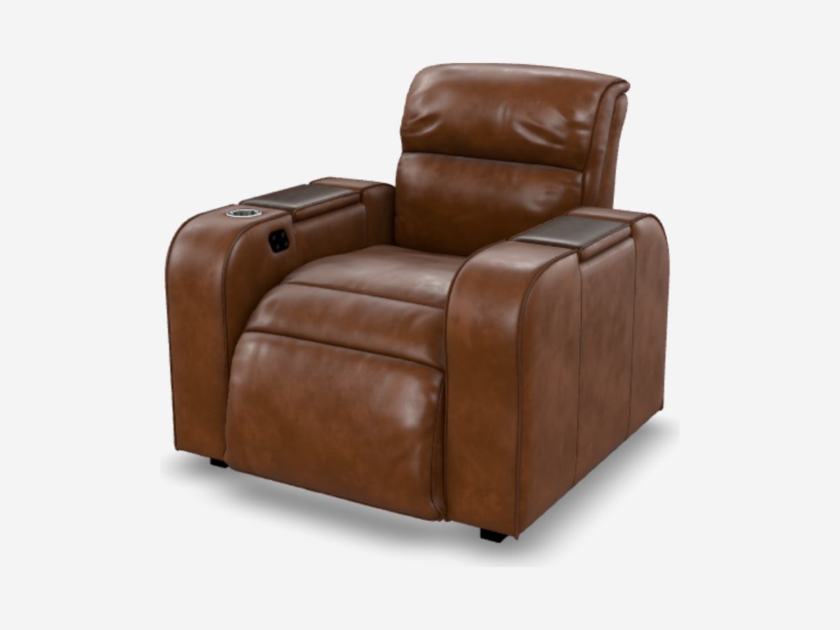 Leather recliner 3D model for AR, available as GLB and USDZ