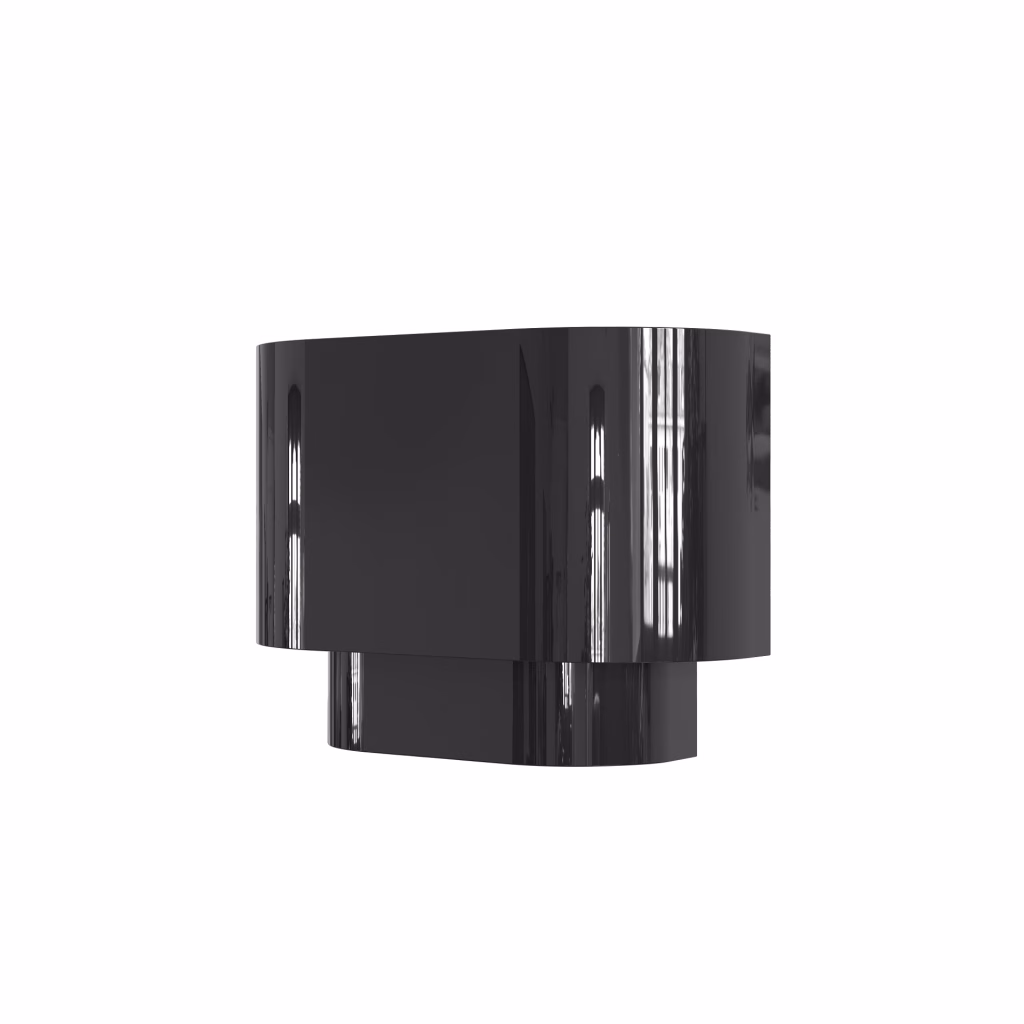 3D model of the Livex Lighting Springview wall sconce in glossy black on a white background