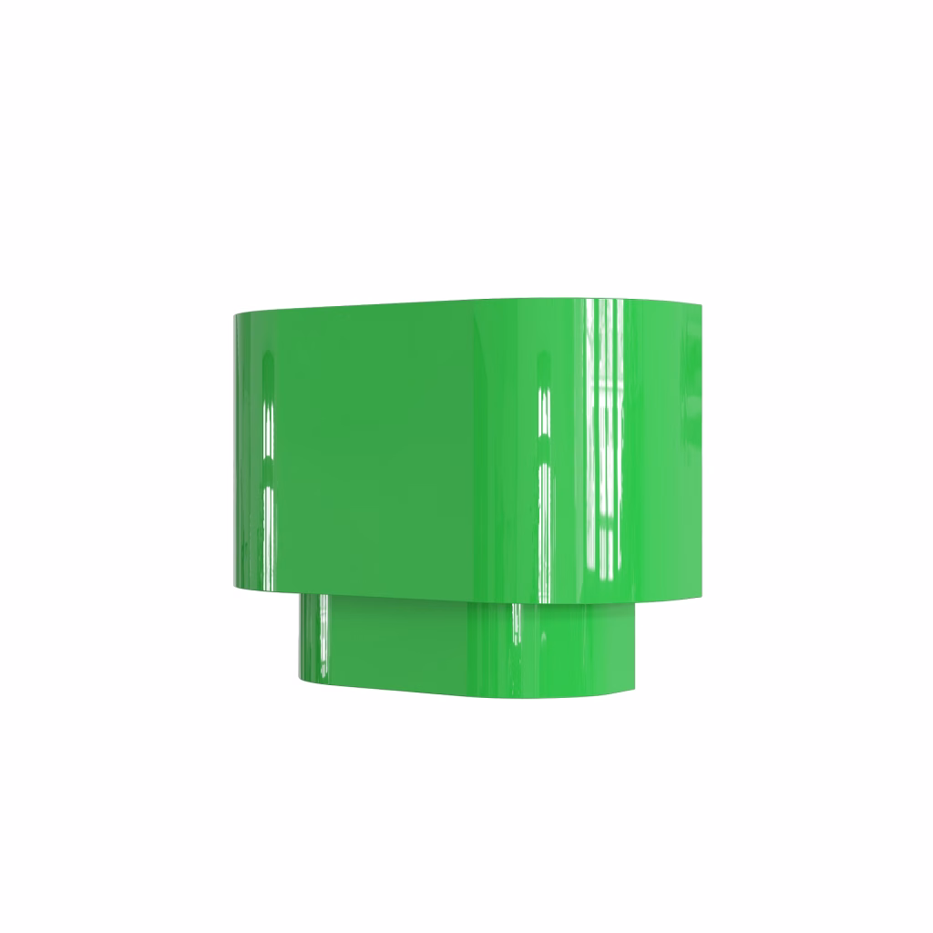 3D model of the Livex Lighting Springview wall sconce in glossy green on a white background