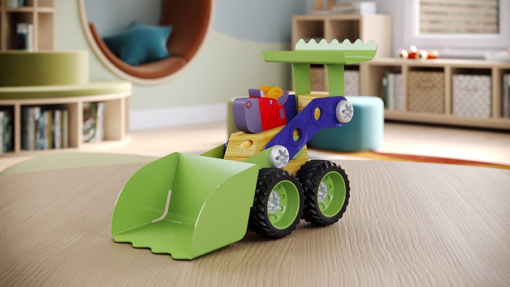 Cranes, excavators & building sets
