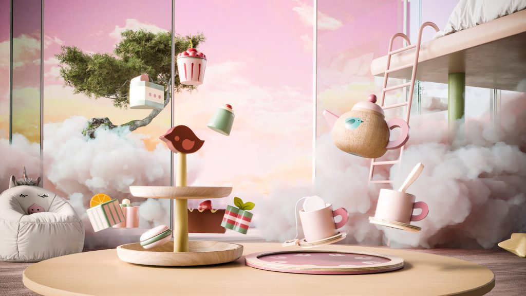 Tea sets, play kitchens & make-believe scenes