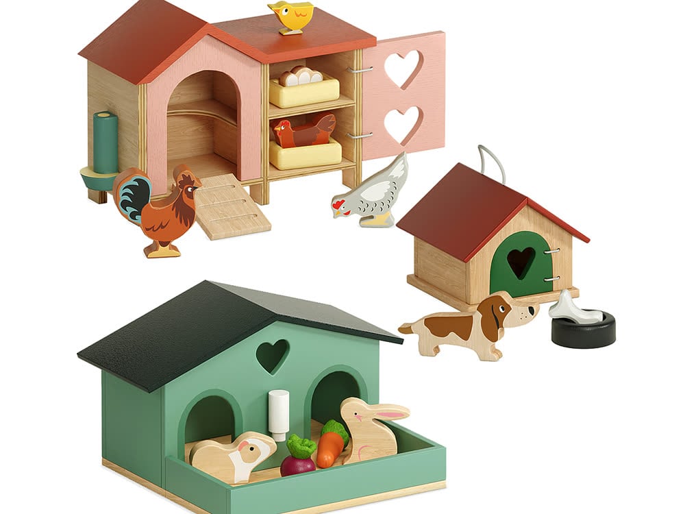 Animal houses, farms & nursery wooden toys