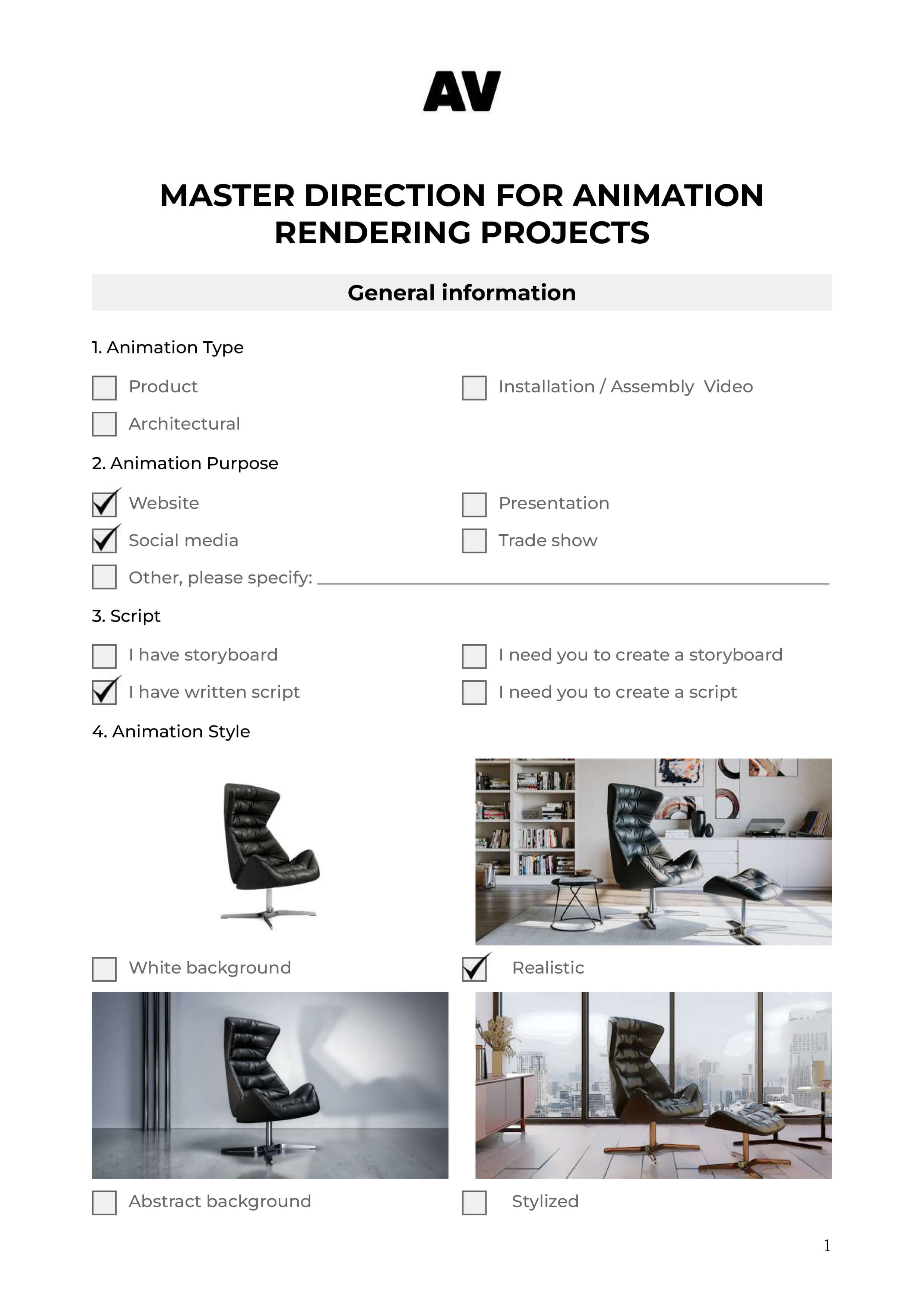 Animation brief